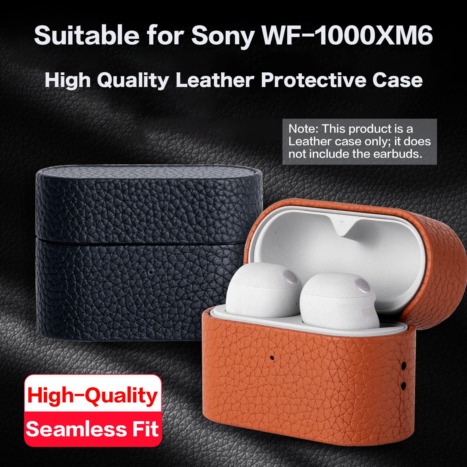 美品　WF-1000XM6 レザーケース付 Amazon | Sony WF-1000XM6用プレミアムレザーケース、フルラップの肌に